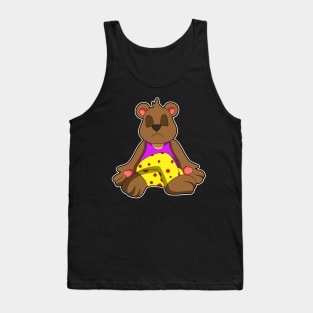 Bear at Yoga with Legs crossed Tank Top